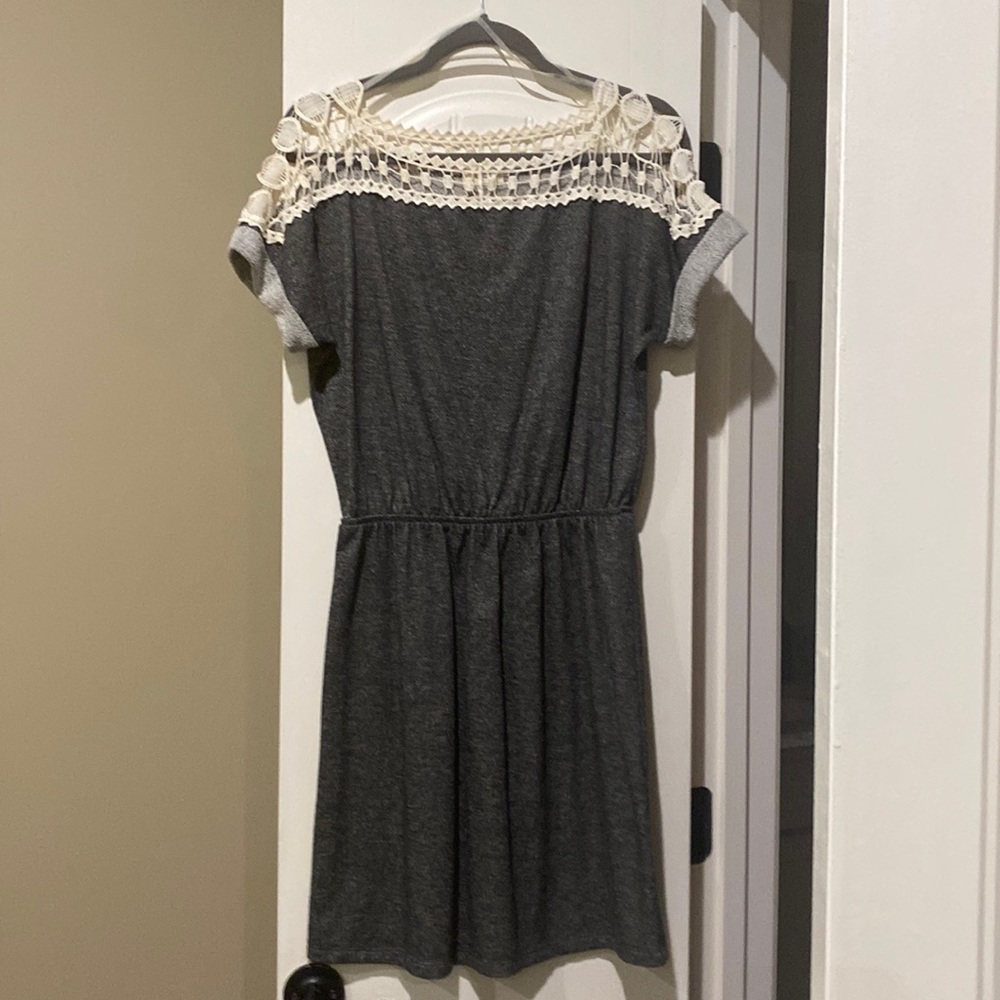 Grey dress with lace